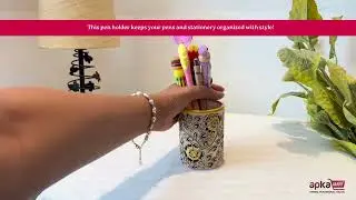 Handcrafted Marble Pen Holder | Decorative Multipurpose Organizer for Home & Office Decor