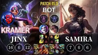 LGD Kramer Jinx vs Samira Bot - KR Patch 11.3