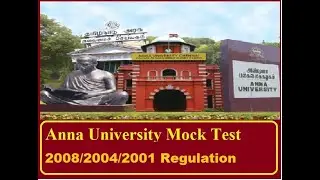 Special Arrear Anna University mock test for Regulation 2008|2004|2001 and MCQ pattern