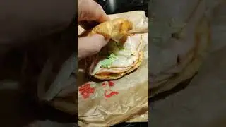 Eating Turkey, Bacon, Ranch, Croissant Sandwich, Tim Hortons, Ford Rd, Dbn, MI, 4/10/23