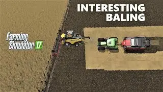 Farming Simulator 17 : VERY LONG CUTTER & +22 METER STRAW & BALING with KUHN BALER