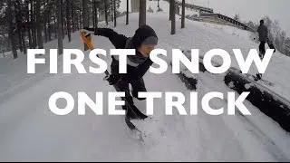 First snow in Estonia! One trick.