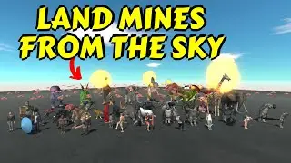 Dropping Land Mines on ALL UNITS | 100 EGGSCRIBERS SPECIAL!! | Animal Revolt Battle Simulator