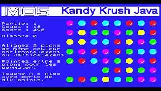 Kandy Krush Java (Thomson MO/TO). Score: 747. Coups: 32 #thomson #candycrush #retrogaming #gameplay