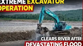Extreme Excavator Operation Clears River After Devastating Flood