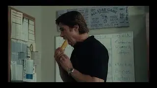 Brad Pitt Eating Hitting and Spitting in Moneyball
