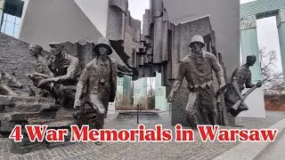 4 War Memorials in Warsaw. Poland