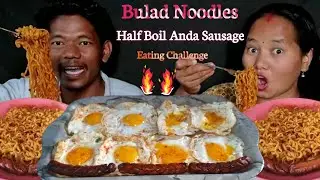 Haf Boil Anda Buldak Noodles with Suaseng Eating Challenge || Punisment Pani Chha