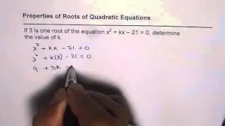Find Coefficient in Quadratic Equation for Given Root