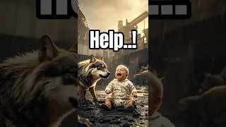 Fat Orange Cat Fights Off Wolf to Save a Baby?! 🐱🔥🐺 #cat #baby #rescue #shorts #catlovers