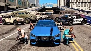 GTA 5 Remastered 2023 Police And Army Gameplay With Tommy,Franklin,Michael And Trevor [GTA 5 PC Mod]
