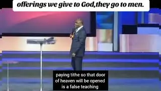 No offering goes to heaven. All the offerings  we give to God, they all go to men
