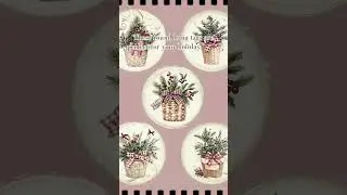 Burgundy and cream Christmas ephemera from my exclusive November junk journal kit! 🎄