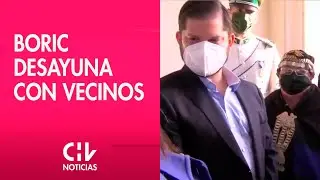 Gabriel Boric comparte desayuno con dirigentes vecinales en Cerro Castillo - CHV Noticias