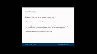 Beale & Company Webinar - Insurance Act 2015