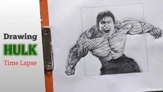Drawing the Incredible Hulk - Time Lapse
