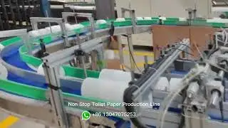 NON-STOP toilet paper production line working in South Korea