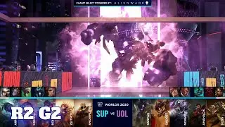 UOL vs SUP - Game 2 | Round 2 Play-Ins S10 LoL Worlds 2020 | Unicorns of Love vs SuperMassive G2