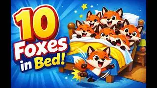 Ten Foxes in the Bed 🦊 | Reverse Counting Song for Kids |  Ember Tales Nursery Rhymes