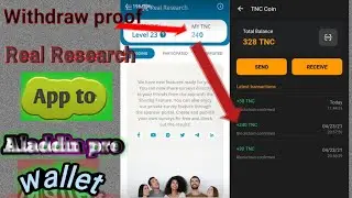 Real Research app withdraw to Aladdin pro wallet prove . withdraw proof Real Research app