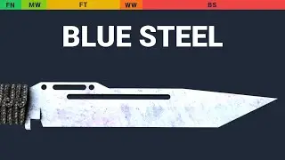 Paracord Knife Blue Steel - Skin Float And Wear Preview