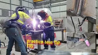 3G vertical position stainless practice test | back to back TIP TIG and TIG @welderitoy