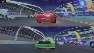 Cars 3: Driven to Win split screen 2 player #cars3 #disney #lightningmcQueen