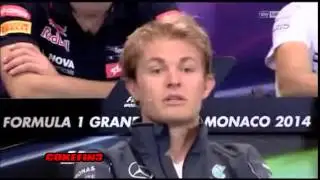 Funny moment with Nico in Press Conference - Monaco 2014