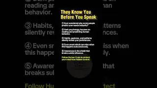 They Know You Before You Speak #psychologyshorts