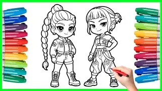 K-Pop Demon Hunters Coloring Pages | Cute Coloring Rumi & Zoey