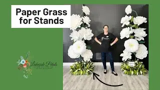 Crepe paper grass for stands