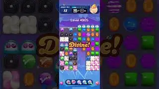 Candy Crush Saga level 4905 - Nightmare Level with 3 FREE Boosters | High Speed