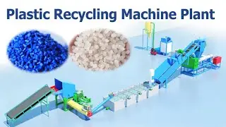 3D video of plastic granulating line | plastic recycling machine | How do you pelletize plastic?