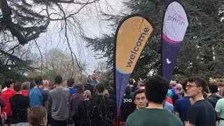 University parks Parkrun : start slow motion