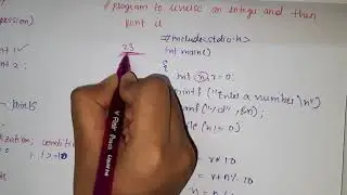 While-loop - c program to print the reverse of a given number using while loop. For loop