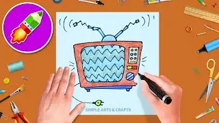 How To Draw An Old TV Step By Step DIY Tutorial