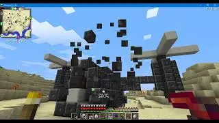 dismantling the heli structure. (minecraft Survival saga in tech mods Ep 78)