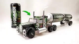 Make An Amazing Truck with Soda Cans and DC Motor - DIY Toy at Home