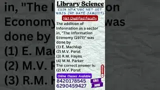 UGC NET Library Science I Net Qualified Faculty I Online Class Available #libraryscience #ugc #jrf