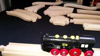 Brio might engine 319 black train battery operated