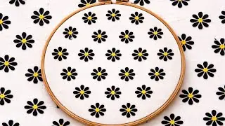 very beautiful all over hand embroidery design|stunning all over flower embroidery design for eid