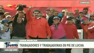 Maduro appears at pro-government rally in Caracas