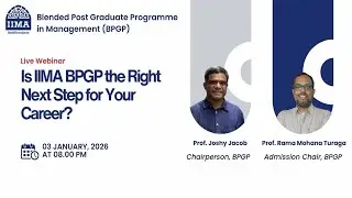 Blended MBA from IIM Ahmedabad | BPGP 2026&ndash;28 for Working Professionals | Apply Now Today at IIMA !!