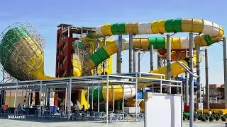 Die Gigantischen Wasserrutschen im Jungle Aqua Park Resort by Neverland Hurghada Rutschen Wasserpark