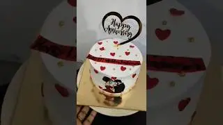anniversary theme cake design #dailyvlogs #egglesscake #chocolate #instagram #donutlovers #faceboook