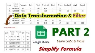 Part 2: Google Sheets Data Transformation & Filter