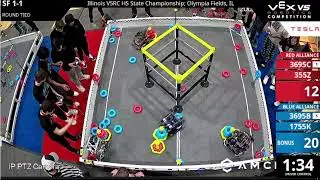 Illinois Regionals : Division 1 - SF #1-1 - 3695C & 355Z vs 3695B & 1755K - Auton + Driver