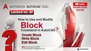 Block Command in AutoCAD. Write Block, Create Block & Edit Block Complete tutorials for Beginners.