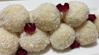 10 mins Delicious Coconut Laddu Recipe | Homemade Coconut Balls Recipe | Recipe by Maryam Umer