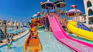Funny Wide Slide Waterslide at Infinity By Yelken Resort (Aqua Magic World Waterpark)